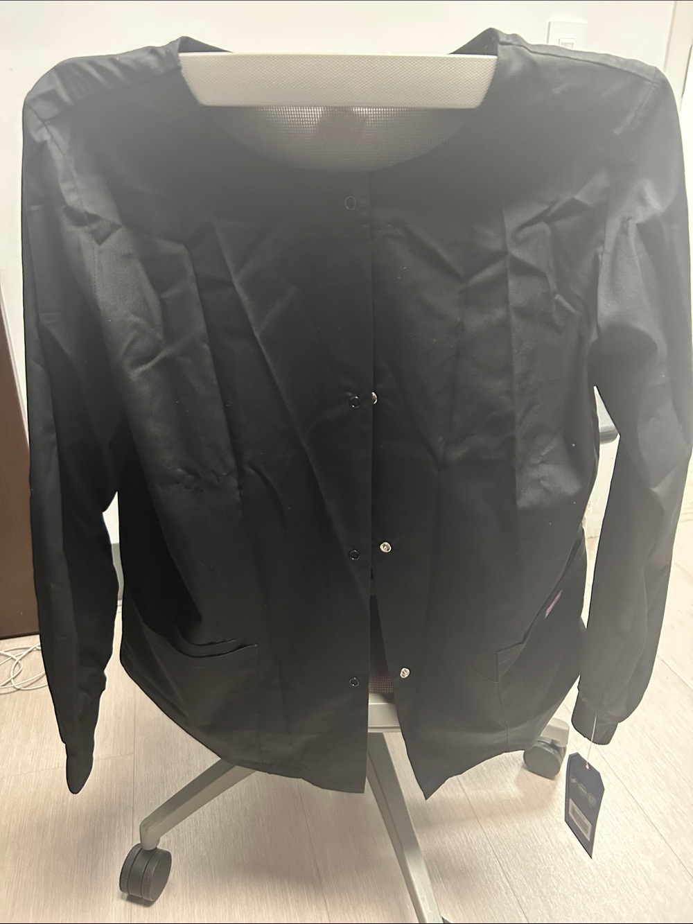 Cherokee Black Snap-Front Women's Jacket and Pants